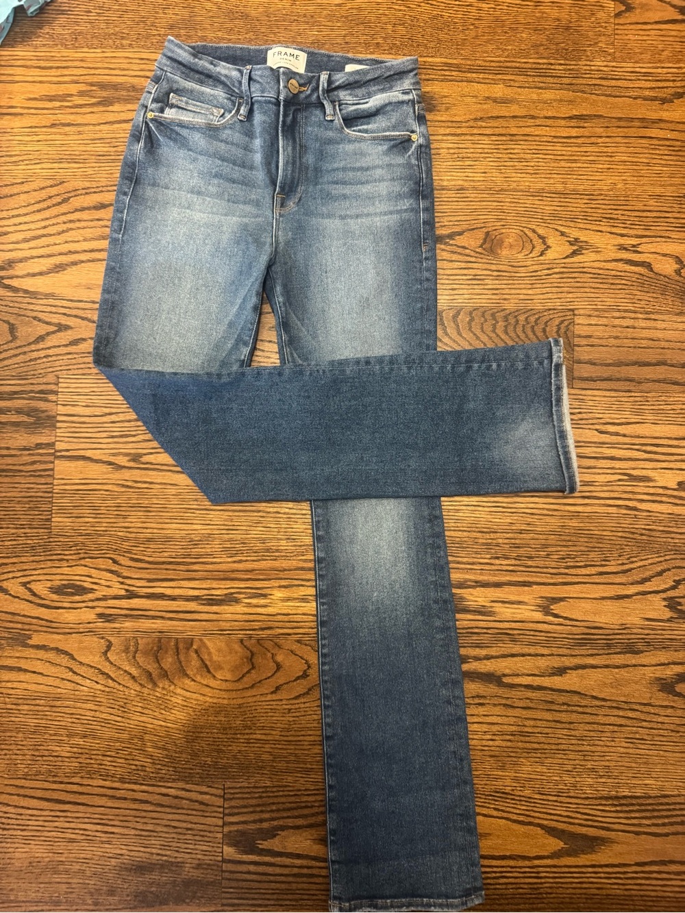 Frame Denim Medium Wash Le Mini Boot Jeans